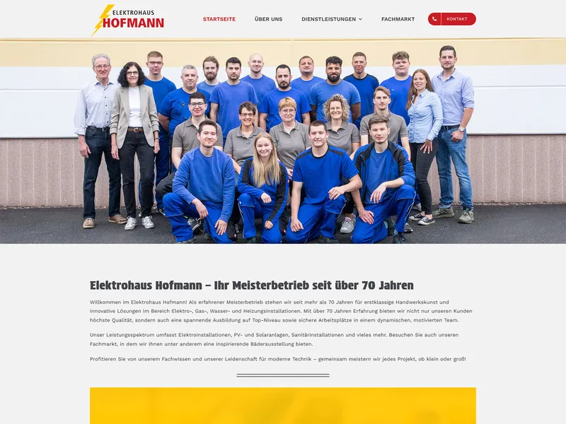 Elektrohaus Hofmann · Handwerk – Webdesign smartline Odenwald