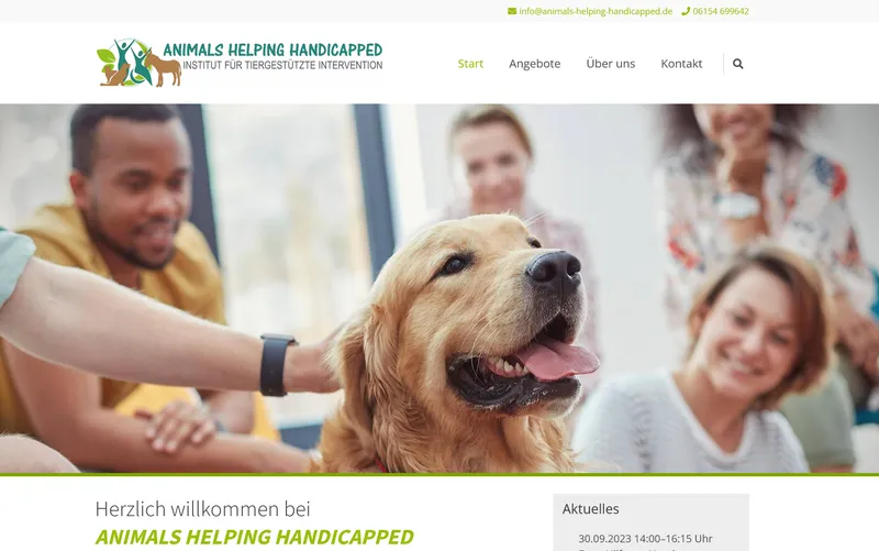 Animals Helping Handicapped · Sozial – Webdesign smartline Odenwald