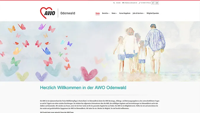 AWO Odenwald – Webdesign smartline