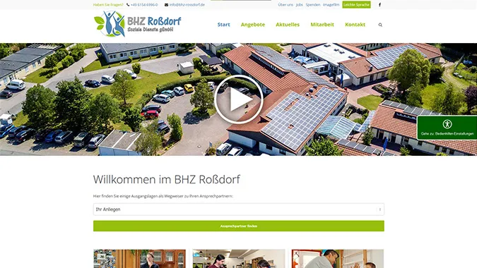 BHZ Roßdorf – Webdesign smartline