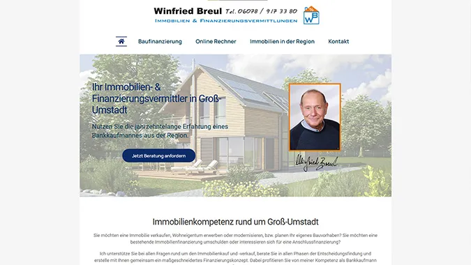 Breul · Immobilien & Finanzierung – Webdesign smartline Odenwald