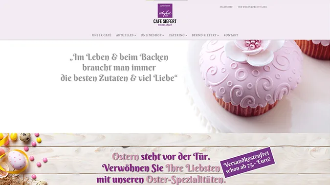 Café Siefert – Webdesign smartline Odenwald