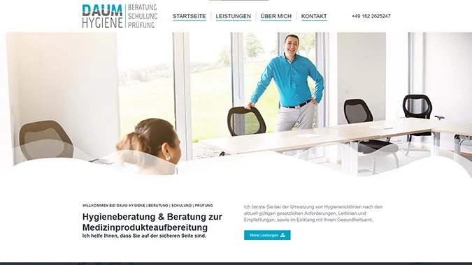 Daum Hygiene · Sanitätsbedarf – Webdesign smartline Odenwald