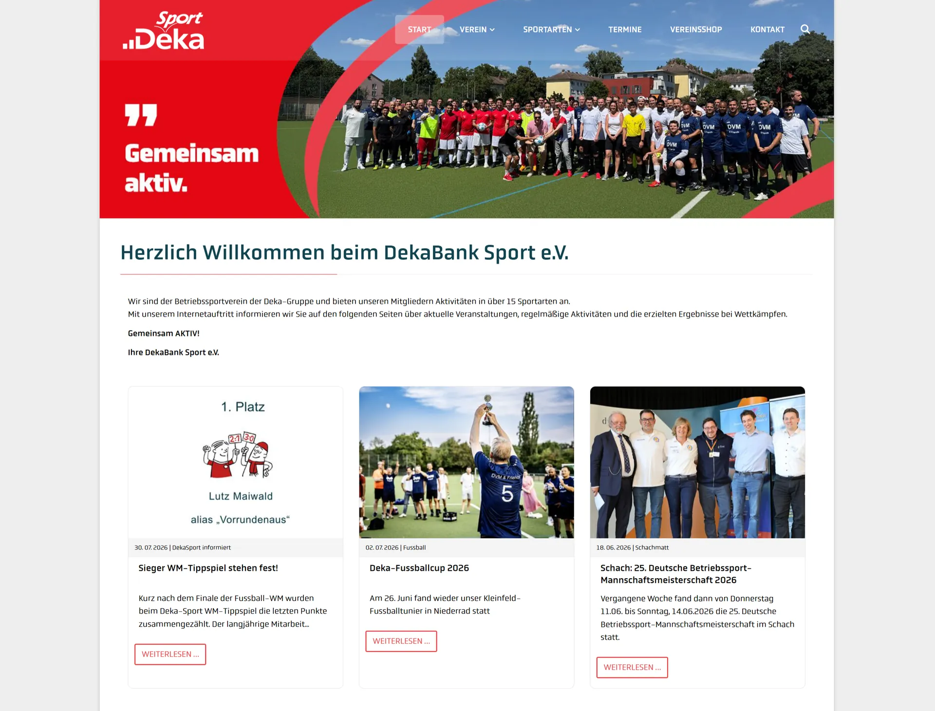 DekaSport · Verein – Webdesign smartline Odenwald