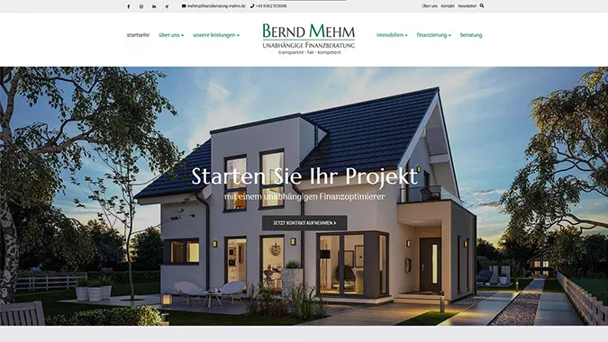 Finanzberatung Mehm – Webdesign smartline Odenwald