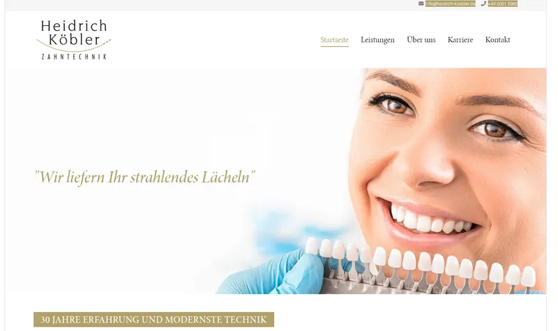 Heidrich & Köbler · Zahntechnik – Webdesign smartline Odenwald