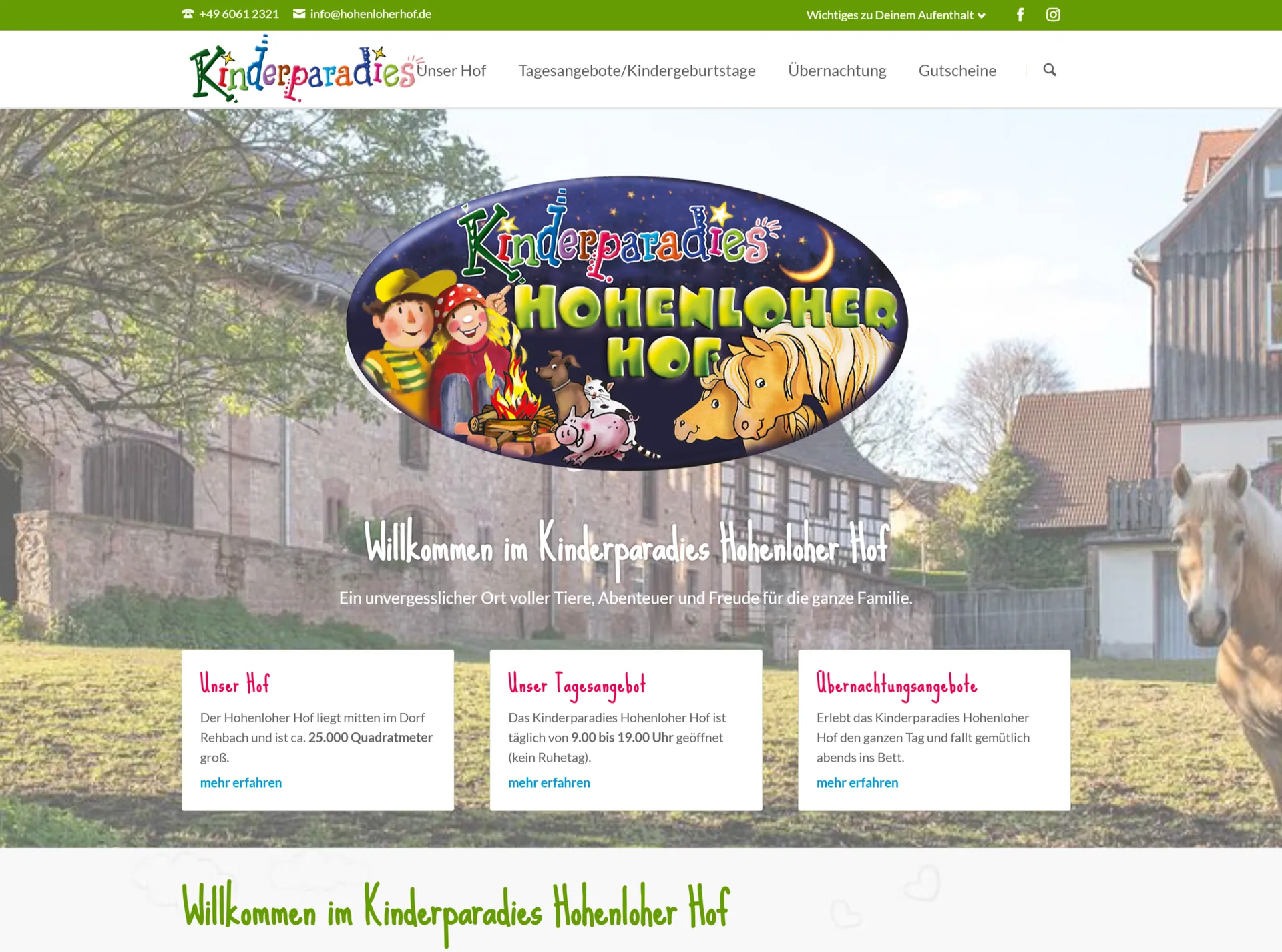 Hohenloher Hof · Eventlocation – Webdesign smartline Odenwald
