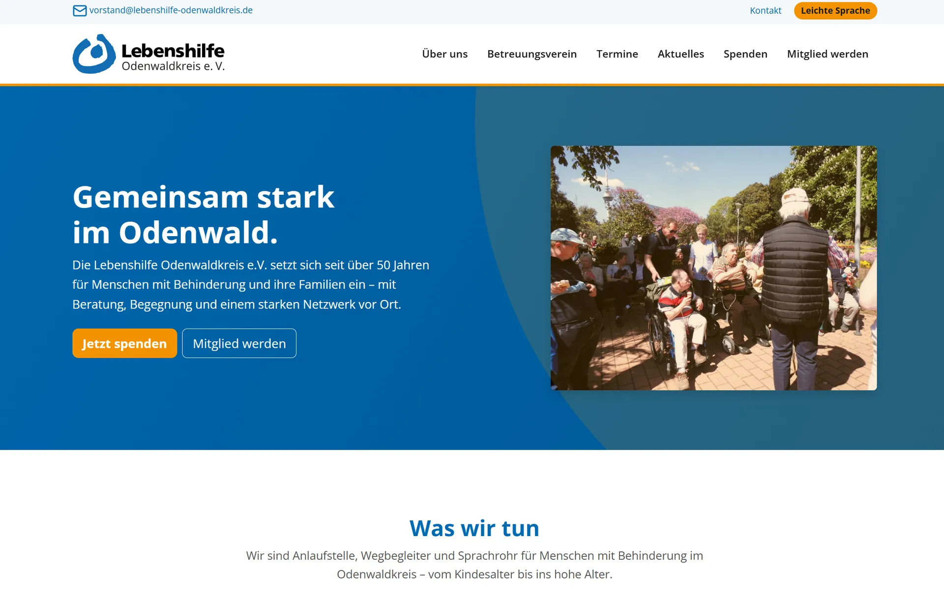 Lebenshilfe Odenwaldkreis · Sozial – Webdesign smartline Odenwald