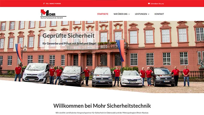 Mohr Sicherheitstechnik – Webdesign smartline Odenwald