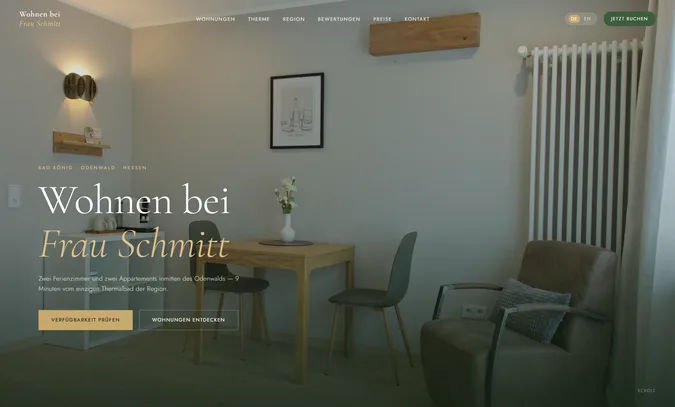 Wohnen bei Frau Schmitt – Ferienwohnungen Bad König Odenwald